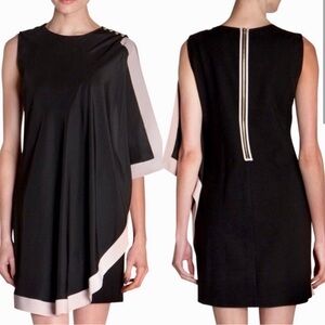 Ted Baker London Bolty Side Draped Dress Size 3 Black Pink (US6-8)